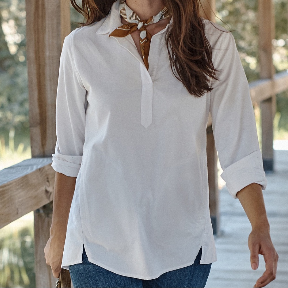 Garnet Hill corduroy tunic white size medium